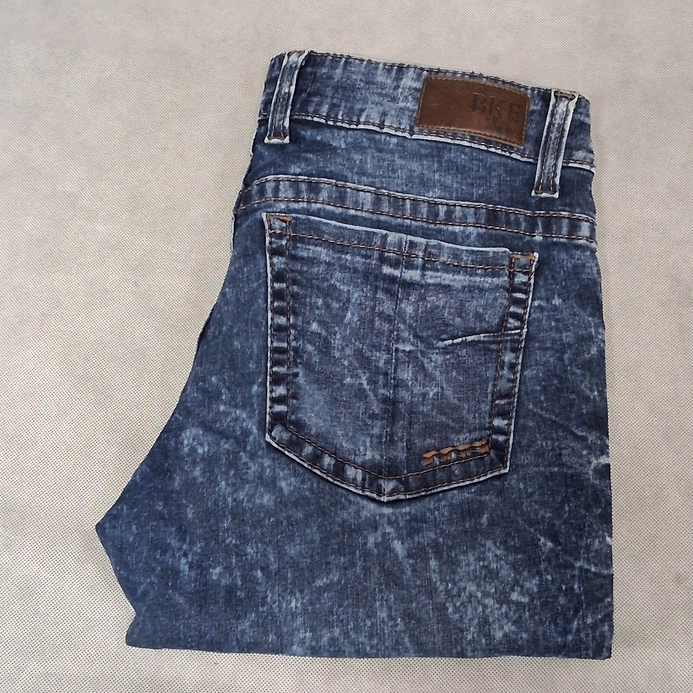 BKE Payton Blue Jeans 31L 31x33 1/2 Dark Washed Skinny Leg Loose Belt Loop